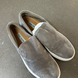 Platform Steve Madden Women's Suede Gray Loafers